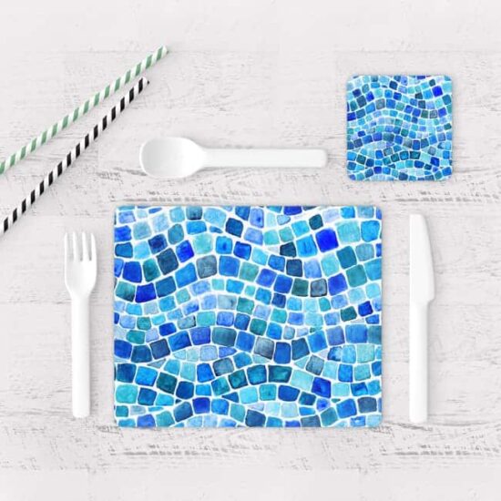Individuales De Mesa Modernos para Comedor Azulejo 01