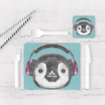 Individuales De Mesa Modernos para Comedor Pingüinos 02
