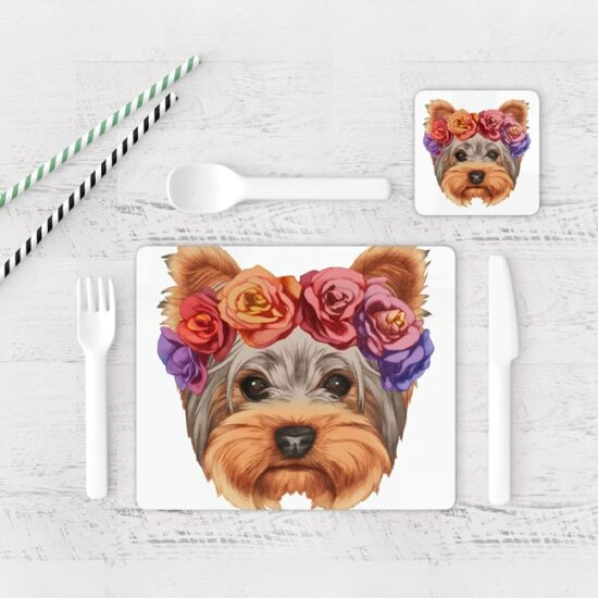 Individuales De Mesa Modernos para Comedor Perro 22 Yorkie