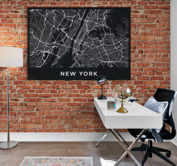 Cuadro En Lienzo Mapa Ciudad New York 001