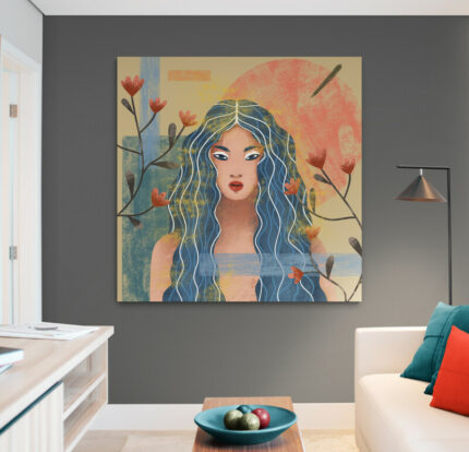 Cuadro En Lienzo Pintura Mujer 031
