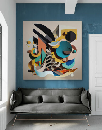 Cuadro En Lienzo Abstracto Colores 336