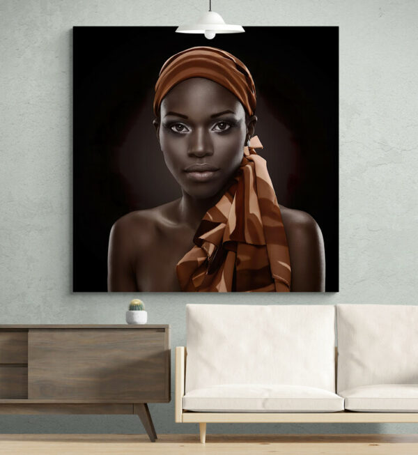 Cuadro En Lienzo Pintura Mujeres Africanas 030