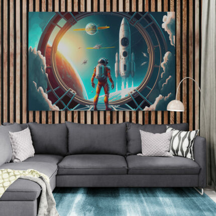 Cuadro En Lienzo Astronauta 081