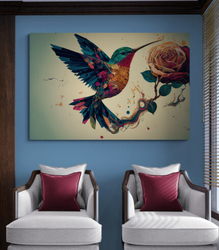 Cuadro En Lienzo Colibri 127