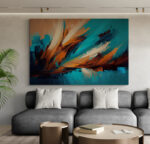 Cuadro En Lienzo Abstracto Colores 331