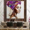 Cuadro En Lienzo Pintura Mujeres Africanas 042