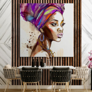 ? Cuadro En Lienzo Pintura Mujeres Africanas 042