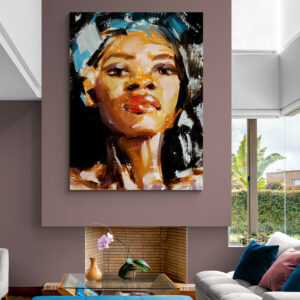 ? Cuadro En Lienzo Pintura Mujeres Africanas 018