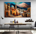Cuadro En Lienzo Pintura Ciudad 238