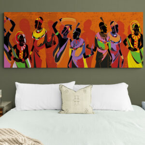 Cuadro En Lienzo Pintura Mujeres Africanas 013