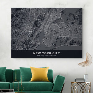 Cuadro En Lienzo Mapa Ciudad New York 006