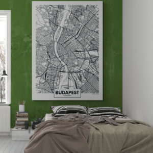? Cuadro En Lienzo Mapa Ciudad Budapest