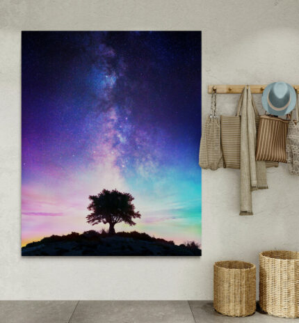 Cuadro En Lienzo Arbol Via Lactea 037