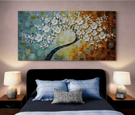 Cuadro En Lienzo Arbol Colores 032