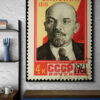 Cuadro En Lienzo Lenin Estampilla 096