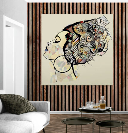 Cuadro En Lienzo Pintura Mujeres Africanas 009