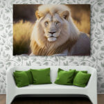 Cuadro En Lienzo Leon Colores 164