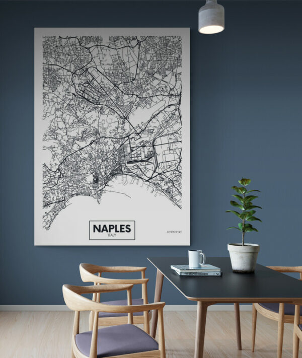 Cuadro En Lienzo Mapa Ciudad Naples