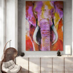 Cuadro En Lienzo Elefante 037