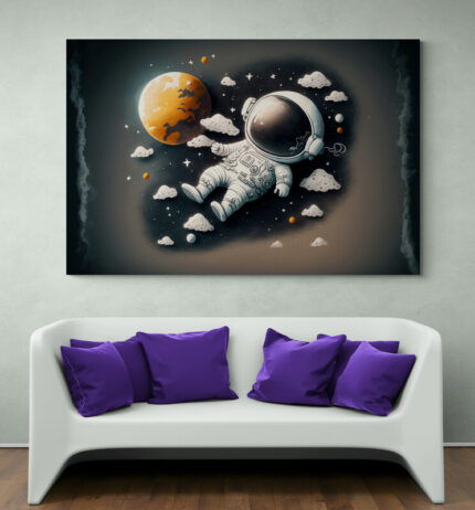 Cuadro En Lienzo Astronauta 098