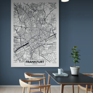 ? Cuadro En Lienzo Mapa Ciudad Frankfurt