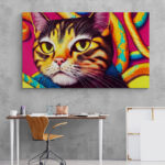 Cuadro En Lienzo Gatos 259