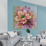Cuadro En Lienzo Pintura Flores 402