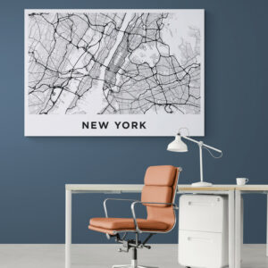 Cuadro En Lienzo Mapa Ciudad New York 002