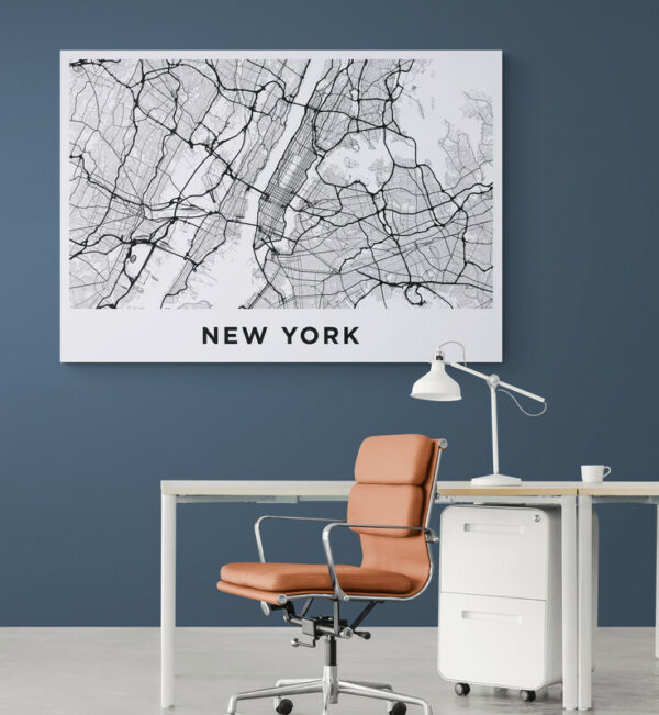 Cuadro En Lienzo Mapa Ciudad New York 002