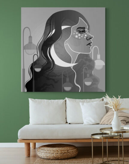 Cuadro En Lienzo Pintura Mujer 176