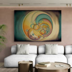 Cuadro En Lienzo Abstracto Colores 338