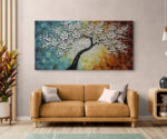 Cuadro En Lienzo Arbol Colores 036
