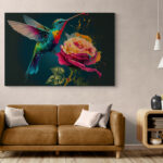 Cuadro En Lienzo Colibri 128