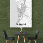 Cuadro En Lienzo Mapa Ciudad Adelaide 002