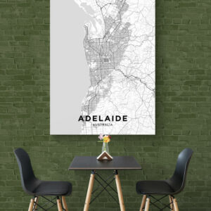 ? Cuadro En Lienzo Mapa Ciudad Adelaide 002