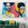Cuadro En Lienzo Pintura Mujeres Africanas 046
