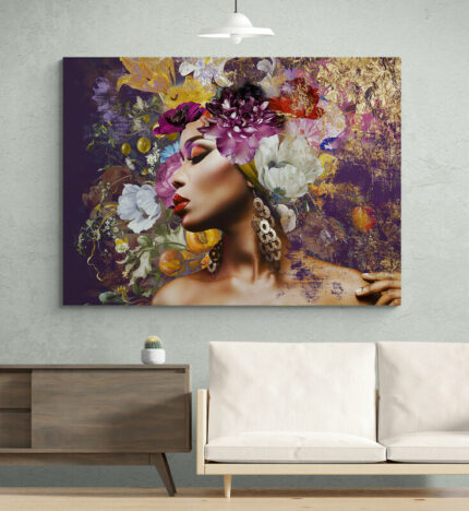 Cuadro En Lienzo Pintura Mujeres Africanas 033