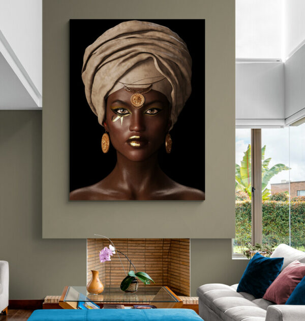 Cuadro En Lienzo Pintura Mujeres Africanas 007