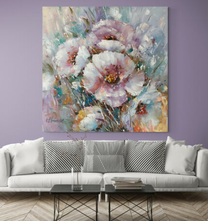 Cuadro En Lienzo Pintura Flores 403
