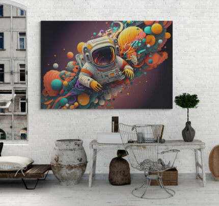 Cuadro En Lienzo Astronauta 096