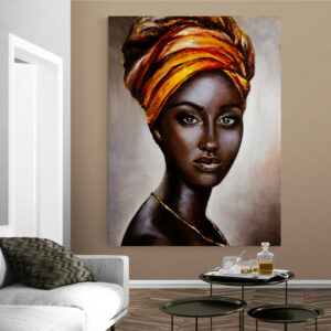 ? Cuadro En Lienzo Pintura Mujeres Africanas 025
