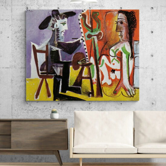 Cuadro En Lienzo The Artist And His Model [1963]
