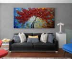Cuadro En Lienzo Arbol Colores 037