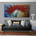Cuadro En Lienzo Arbol Colores 037