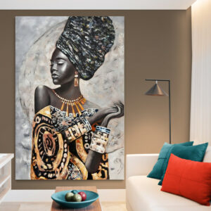 ? Cuadro En Lienzo Pintura Mujeres Africanas 031