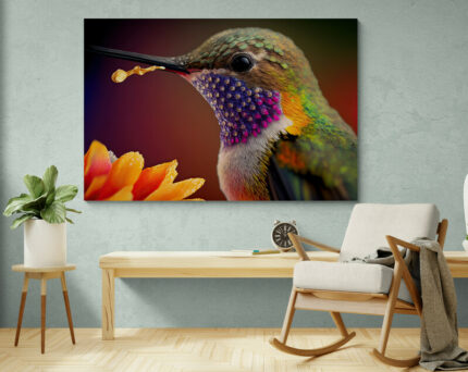 Cuadro En Lienzo Colibri 129