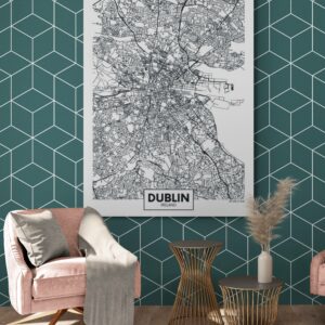? Cuadro En Lienzo Mapa Ciudad Dublin