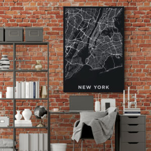 Cuadro En Lienzo Mapa Ciudad New York 003