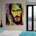 Cuadro Lienzo Jesus Cristo Colores Rostro 01